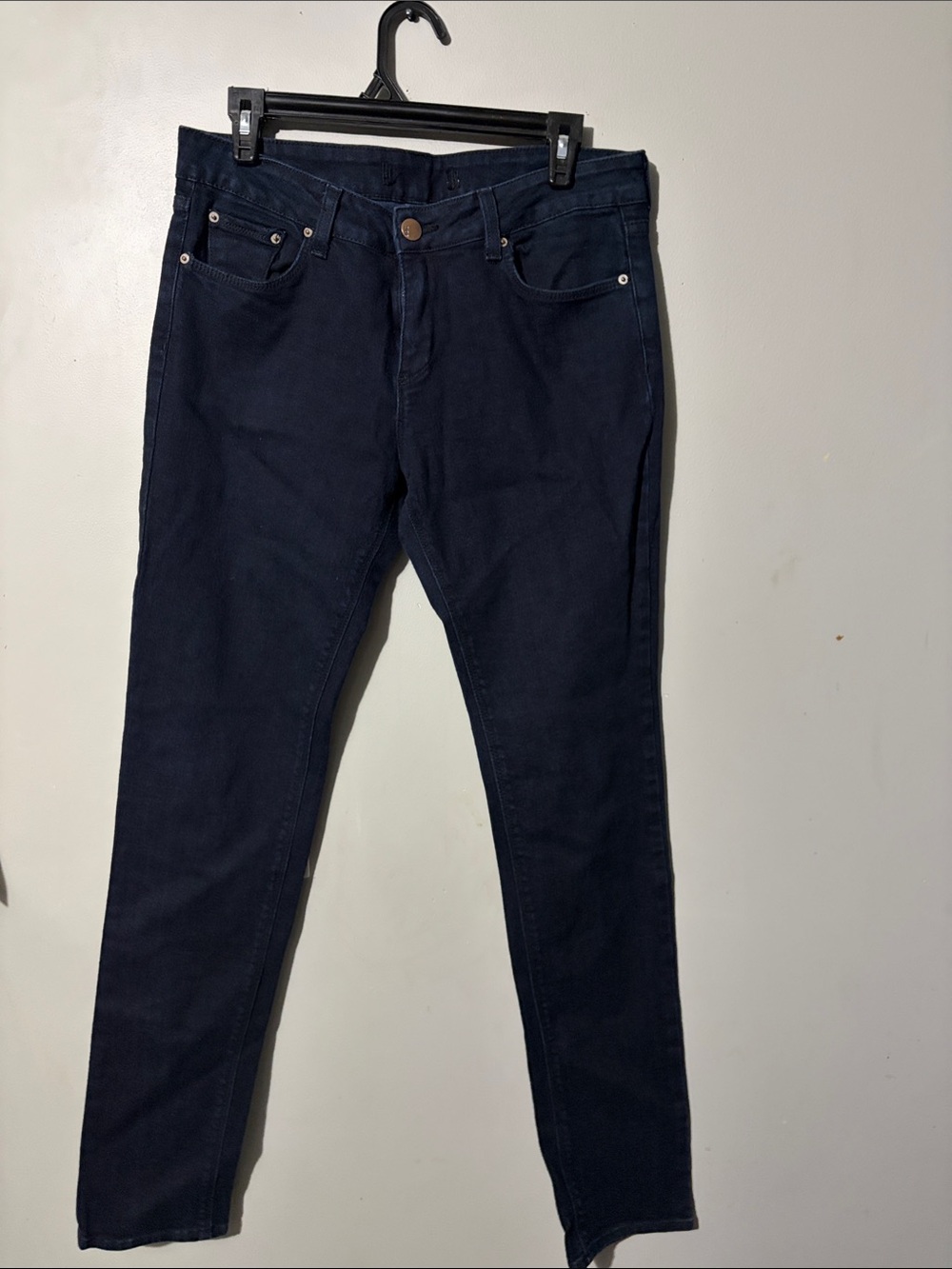 BDG Corduroy Slim Straight Pants in Navy
